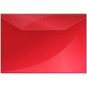 Папка-конверт на кнопке OfficeSpace А4, 150мкм, красная (арт. Fmk12-4 / 220896)