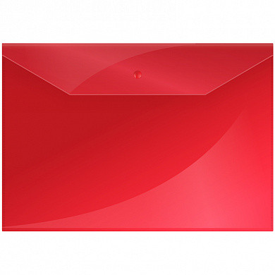 Папка-конверт на кнопке OfficeSpace А4, 150мкм, красная (арт. Fmk12-4 / 220896)