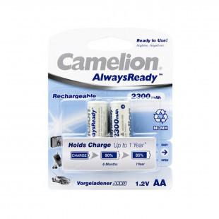 Аккумулятор Camelion AlwaysReady, пальчиковые AA, Ni-MH, 2300 mAh 1.2V, 2 шт купить в интернет-магазине ТОО Снабжающая компания от 4 242 T, а также и другие Аккумуляторные батарейки на сайте dulat.kz оптом и в розницу