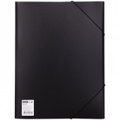Папка на резинке OfficeSpace А4, 500мкм, черная (арт. FE1_326)