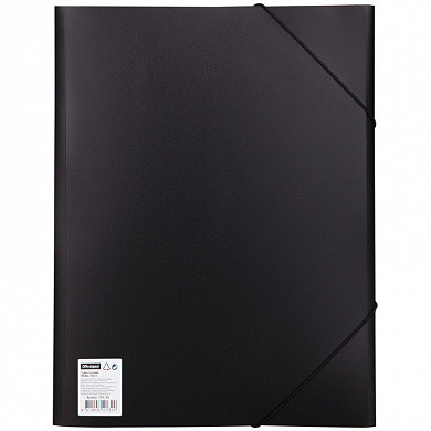 Папка на резинке OfficeSpace А4, 500мкм, черная (арт. FE1_326)