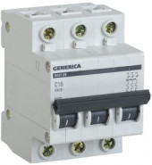 Авт. выкл. ВА47-29 3Р 63А 4,5кА х-ка С GENERICA (арт. 635055)