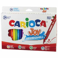 Фломастеры CARIOCA "Joy", 24 цвета, суперсмываемые, вентилируемый колпачок, картонная коробка, 40615 (арт. 150108) Фломастеры CARIOCA "Joy", 24 цвета, суперсмываемые, вентилируемый колпачок, картонная коробка, 40615 (арт. 150108)