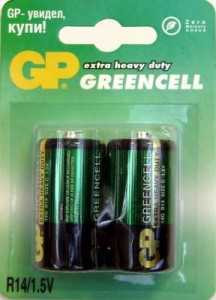 Батарейка Gp 14G R14/343 Bl2 (арт. 7219)