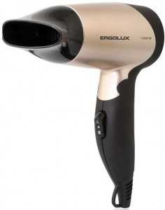 Фен со складной ручкой ERGOLUX ELX-HD01-C64 1200W, 220-240V черный/золото (арт. 650684) купить в интернет-магазине ТОО Снабжающая компания от 9 310 T, а также и другие Фены, щипцы для волос на сайте dulat.kz оптом и в розницу