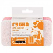Губка для кафеля Рыжий Кот, 140х70х40мм, розовая, 2626 (арт. 579421)