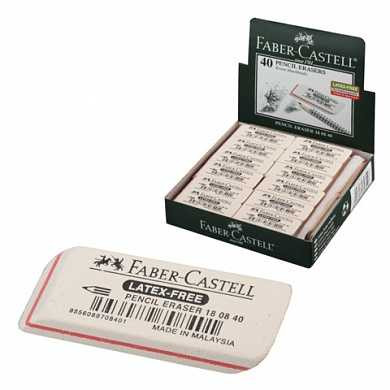 Резинка стирательная FABER-CASTELL "7008", для графитных карандашей, каучук, 50x19x8мм, белая, 180840 (арт. 225202) купить в интернет-магазине ТОО Снабжающая компания от 294 T, а также и другие Вспомогательные материалы и инструменты на сайте dulat.kz оптом и в розницу