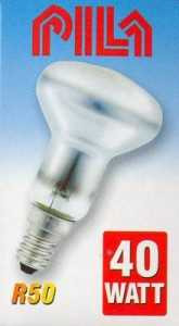 Лампа накаливания Pila R50 E14 40W Зеркальная Матовая (арт. 2000)