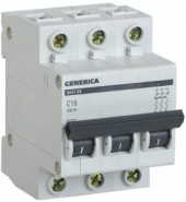 Авт. выкл. ВА47-29 3Р 6А 4,5кА х-ка С GENERICA (арт. 635054)