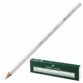 Карандаш перманентный FABER-CASTELL, 1 шт., для гладких поверхностей (стекло, металл), водоустойчивый, белый, 115901 (арт. 180933)
