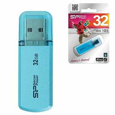 Флэш-диск 32 GB, SILICON POWER Helios 101, USB 2.0, металлический корпус, голубой, SP32GBUF2101V1B (арт. 511411) купить в интернет-магазине ТОО Снабжающая компания от 11 907 T, а также и другие Флэш диски USB на сайте dulat.kz оптом и в розницу