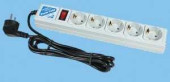 Power Cube Сет. Фильтр Пвс 3Х0.75 5 Роз. 3 М 10А Белый, Земля, Выкл. (арт. 59145)