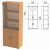 Шкаф закрытый со стеклом "Эко", 720х355х1830 мм, цвет бук бавария (КОМПЛЕКТ) (арт. 980345) купить в интернет-магазине ТОО Снабжающая компания от 119 021 T, а также и другие Набор мебели "Эко" на сайте dulat.kz оптом и в розницу