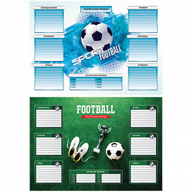 Расписание уроков с расписанием звонков A3 ArtSpace "Спорт. Футбол" (арт. 257795)