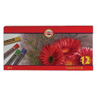 Пастель сухая художественная KOH-I-NOOR "Toison D'or", 12 цветов, круглое сечение, 8512012004SV (арт. 181044)
