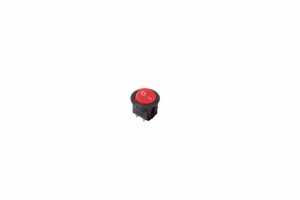 Выключатель клавишный Rexant, 250В 6А (2с) "ON-OFF", круглый, красный, 36-2560 (арт. 557394)