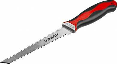 Выкружная мини-ножовка для гипсокартона ЗУБР 150 мм, 17 TPI (1.5 мм), пласт. рукоятка (арт. 15178_z01)