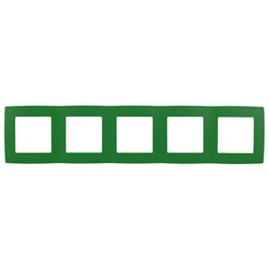 ЭРА 12 рамка, СУ, 5 мест., зелёный, 12-5005-27, Б0019424 (арт. 661475)