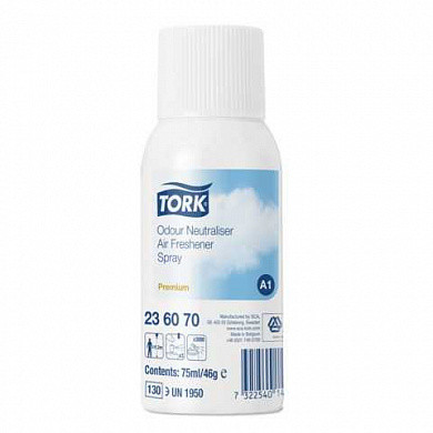 Сменный баллон 75 мл, TORK (Система А1) Premium, нейтрализатор запахов, 236070 (арт. 602976)