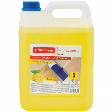 Средство для мытья полов OfficeClean Proffesional "Универсальное концентрат Лимон", канистра, 5л (арт. 257299) купить в интернет-магазине ТОО Снабжающая компания от 3 220 T, а также и другие Профессиональные средства для пола и напольных покрытий на сайте dulat.kz оптом и в розницу