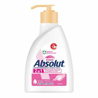 Мыло жидкое 250 мл, ABSOLUT (Абсолют), "Нежное", антибактериальное, дозатор, 5007, 5061 (арт. 600593) купить в интернет-магазине ТОО Снабжающая компания от 1 673 T, а также и другие Жидкое мыло на сайте dulat.kz оптом и в розницу