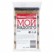 Губка для посуды MasterHouse "Мой надолго", поролон/абразив, 5 штук, 60454 (арт. 641876)