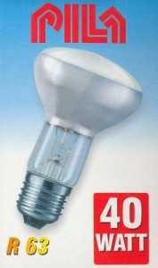 Лампа накаливания Pila R63 E27 40W Зеркальная Матовая (арт. 2002)