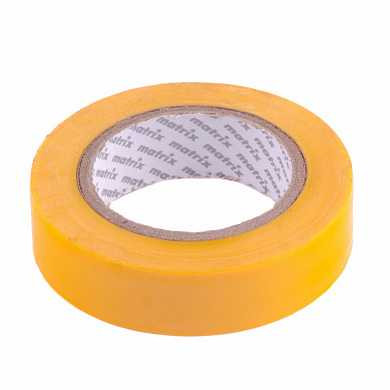 Изолента ПВХ, 15 мм х 10 м, желтая, 150 мкм. Matrix (арт. 88773)