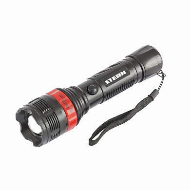 Фонарь бытовой, пластик, 3W LED, ремешок, зум, 3 режима 100%-50%-строб, 3хААА Stern (арт. 90572) купить в интернет-магазине ТОО Снабжающая компания от 2 744 T, а также и другие Осветительное оборудование на сайте dulat.kz оптом и в розницу
