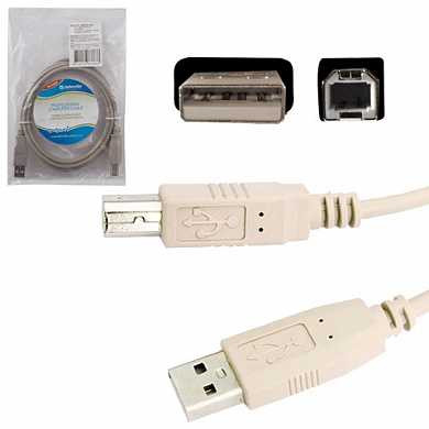 Кабель USB 2.0 AM-BM, 1,8 м, DEFENDER, для подключения принтеров, МФУ и периферии, 83763 (арт. 511270)