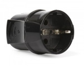 SmartBuy штепсель 16А 250В (АБС-пластик, земля, черная) SBE-16-S01-bz (арт. 630991)