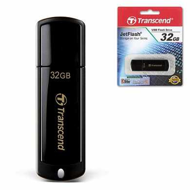 Флэш-диск 32 GB, TRANSCEND Jet Flash 350, USB 2.0, черный, TS32GJF350 (арт. 510969)