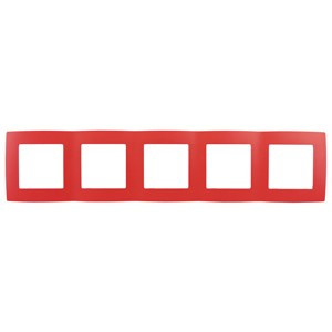 ЭРА 12 рамка, СУ, 5 мест., красный, 12-5005-23, Б0019420 (арт. 661471)