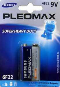 Батарейка Pleomax Samsung /6F22 Bl1 (арт. 16310) купить в интернет-магазине ТОО Снабжающая компания от 1 127 T, а также и другие 6F22 батарейки (крона) на сайте dulat.kz оптом и в розницу