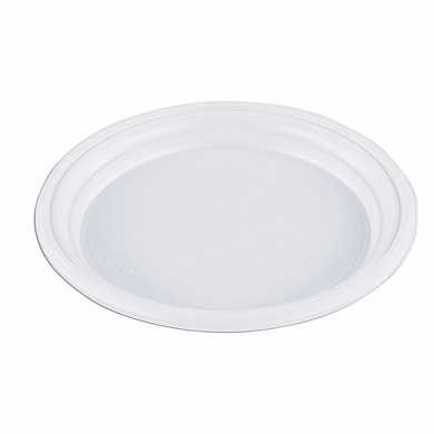 Одноразовая тарелка "Эконом", 1 шт., плоская, d - 165 мм, полистирол (ПС), белая, для холодных/горячих блюд, СТИРОЛПЛАСТ, Т-1.165.18 (арт. 604248)