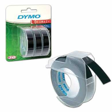 Картридж для принтеров этикеток DYMO Omega, 9 мм х 3 м, белый шрифт, черный фон, комплект 3 шт., S0847730 (арт. 362119)