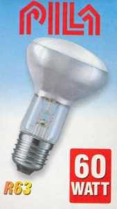 Лампа накаливания Pila R63 E27 60W Зеркальная Матовая (арт. 2003)