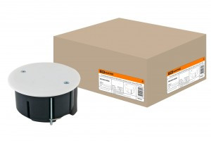 TDM установочная коробка СП D73х45мм, крышка, метал. лапки, IP20 (160) SQ1403-0026 (арт. 606695) купить в интернет-магазине ТОО Снабжающая компания от 245 T, а также и другие Коробки для гипсокартона на сайте dulat.kz оптом и в розницу
