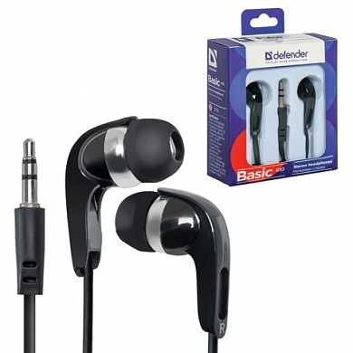Наушники DEFENDER Basic 610, проводные, 1,1 м, стерео, вкладыши, черный, 63610 (арт. 511677) купить в интернет-магазине ТОО Снабжающая компания от 2 009 T, а также и другие Наушники, гарнитуры на сайте dulat.kz оптом и в розницу