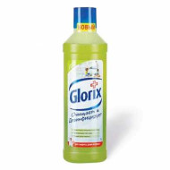 Средство для мытья пола 1 л, GLORIX (Глорикс) "Лимонная Энергия", дезинфицирующее, 8677296 (арт. 600952)