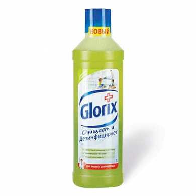 Средство для мытья пола 1 л, GLORIX (Глорикс) "Лимонная Энергия", дезинфицирующее, 8677296 (арт. 600952)