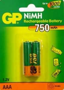 Аккумулятор Gp 75Aaahc/R03 750Mah Bl2 (арт. 5678)