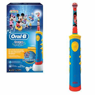 Зубная щетка электрическая детская ORAL-B (Орал-би) Kids Mickey D10, с 3 лет, картонная упаковка (арт. 603212)