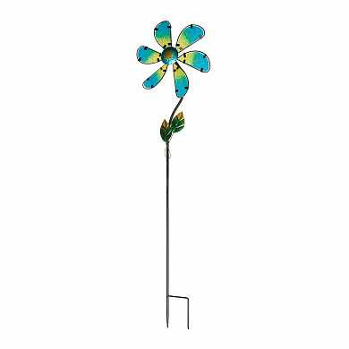 Штекер-флюгер садовый Glass flower 92 см зеленый (арт. 07939)