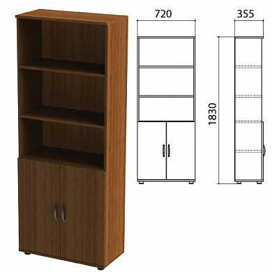 Шкаф полузакрытый "Эко", 720х355х1830 мм, 2 двери, 4 полки, орех, 400739-19 (арт. 640264) купить в интернет-магазине ТОО Снабжающая компания от 77 959 T, а также и другие Набор мебели "Эко" на сайте dulat.kz оптом и в розницу