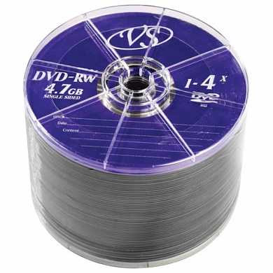 Диски DVD-RW, VS, 4,7 Gb, 4x 50 шт., Bulk, VSDVDRWB5001 (арт. 511539)