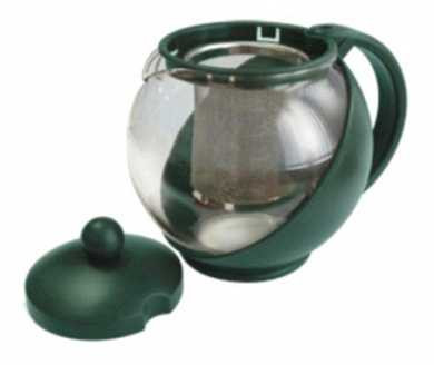 Чайник заварочный MasterHouse Сэр Грин-1250, стекло/пластик, фильтр, нержавеющая сталь, зеленый, 60268 (арт. 584249)
