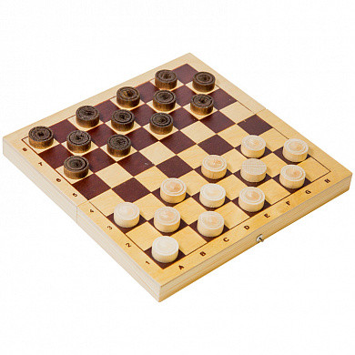 Игра настольная Шашки, Орловские шахматы, деревянные, с доской (арт. С-16/D-2)