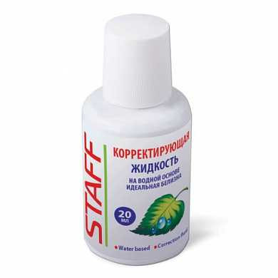 Корректирующая жидкость STAFF, 20 мл, с кисточкой, на водной основе, 220835 (арт. 220835) купить в интернет-магазине ТОО Снабжающая компания от 294 T, а также и другие Штрихи-корректоры на сайте dulat.kz оптом и в розницу