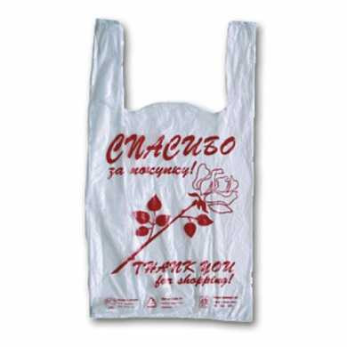 Пакеты "майка", комплект 100 шт., ПНД, 28+14х50 см, "Спасибо за покупку "Роза", 15 мкм (арт. 600020) купить в интернет-магазине ТОО Снабжающая компания от 1 911 T, а также и другие Пакеты "майка" на сайте dulat.kz оптом и в розницу